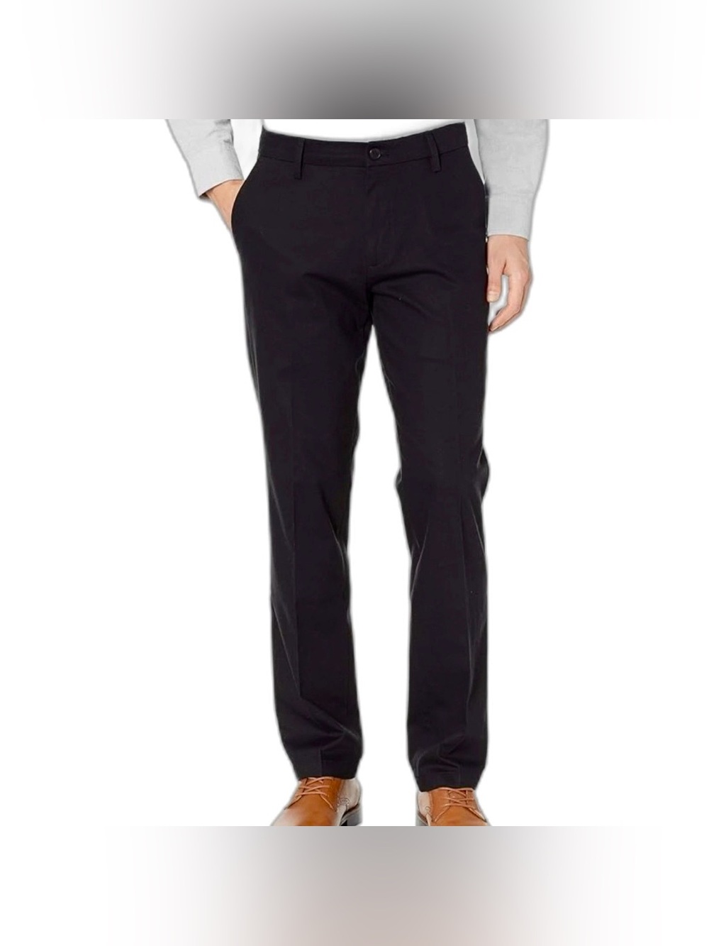 Men's Dockers D2 Black Chino Pants - Classic Straight Fit 34x34